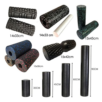 Vaveren Round Foam Roller Balance and Core Exercises Lightweight Pilates Column Roller for Leg Arm Stretching, Indoor Sports Bodybuilding, 15cmx30cm