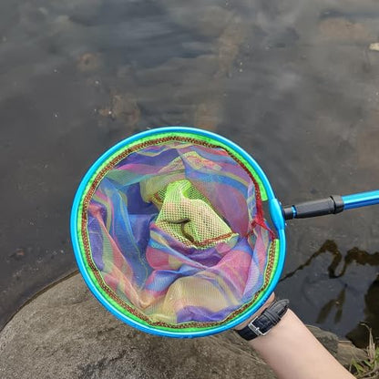 FishingNet2PieceSetRetractableNet forCatchingFrogs andTadpoles - color: Blue+Green, size: 68.5