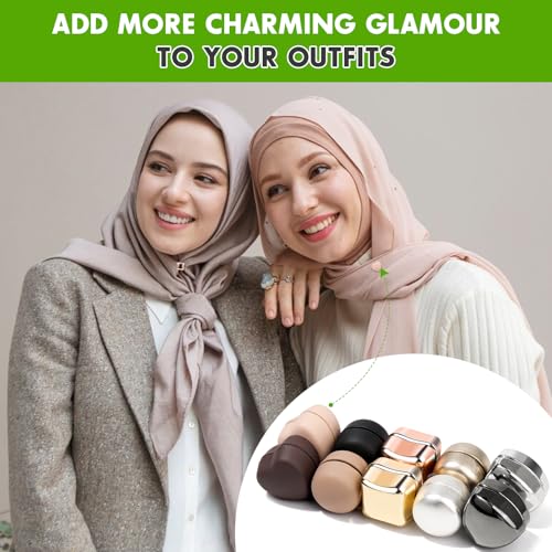 10 Pairs Hijab Magnetic Pins, Strong Multi-Use Pinless Strong Magnets - color: Fashionable Style, size: 10pcs
