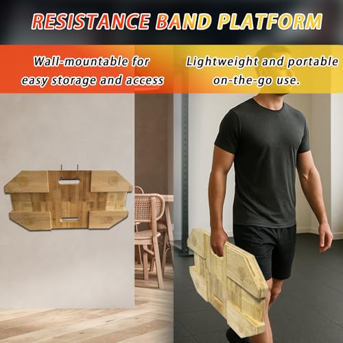 J Bryant Bamboo Resistance Band Workout Platform - Complete Set with Tube Bands, Handles, Bar & Loop Hooks for Full-Body Strength, Rehab, Mobility & Functional Training - style: Set C