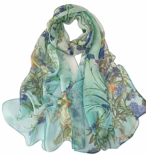 Acotavie Scarfs for Women Lightweight Fashion Scarves Print Floral Pattern Scarf Shawl Wraps - color: C12