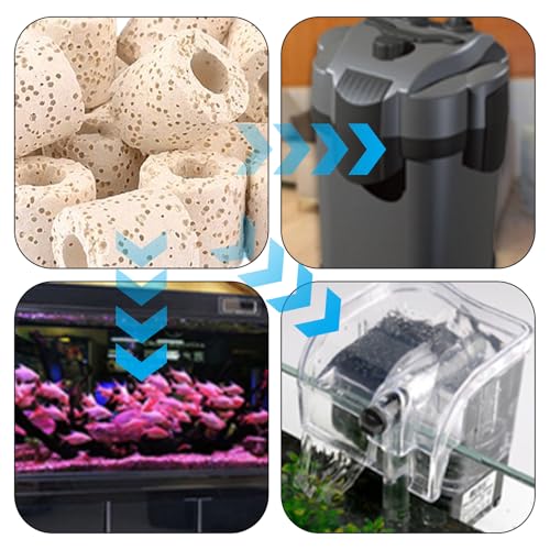 Under Water Plant Weights Biological Filter Media | Water Plant Cultivation Rings Purification Filter Ring for Turtle Tank, Fish Tank Accessories