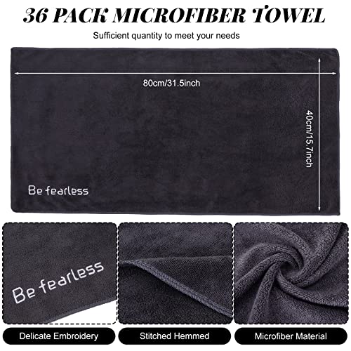 Newwiee 1 Pc Microfiber Gym Towel for Exercise Fitness 32 x 16 Inch Soft Quick-Drying Sweat Absorbent Yoga Towel for Women Men Be Fearless Sport Towels for Cycling, Swimming, Workout, Camping