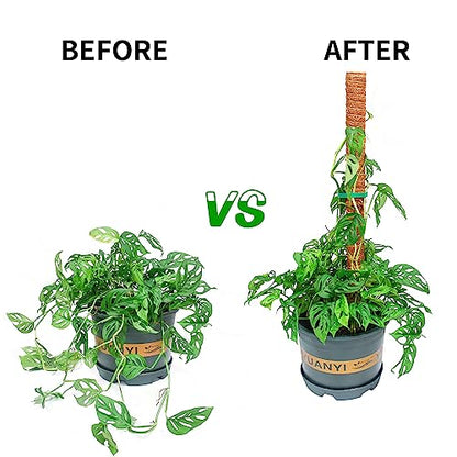 Moss Pole for Plants Monstera, 2 Pack 23.6 inch Plant Support Pole, Extendable Coir Totem Pole for Potted Plants Pothos,Train Indoor Climbing Plants to Grow Upwards - Extends to 40.6 Inches - size: 2 Pack 23.6 inch