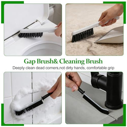 19PCS Crevice Cleaning Brush,Hard Bristle Gap Scrubber Tools for Window Tracks & Shower Doors,Bathroom Grout, for Kitchen, Bathroom, Grout, Sink, Cup, Teapot, Bottle, Blender