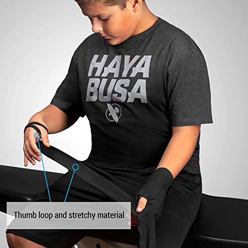 Hayabusa Boxing Hand Wraps for Kids Perfect Stretch 4.0 - color: Black