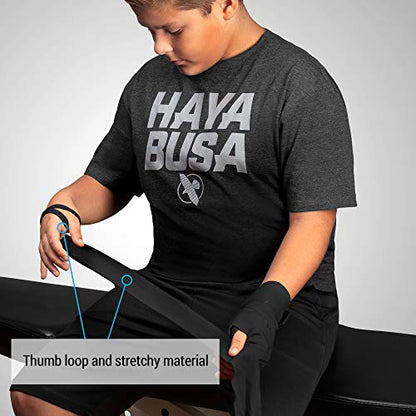 Hayabusa Boxing Hand Wraps for Kids Perfect Stretch 4.0 - color: Black