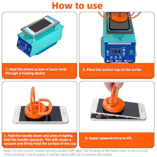 11 PCS Screen Suction Cup Kit LCD Screen Opening Tools Screen Replacement Tools for iPad, iMac, MacBook, Tablet, Laptop, iPhone, Samsung, Huawei, Etc.