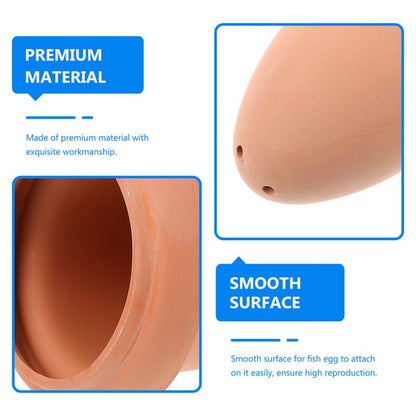 BESPORTBLE Discus Breeding Cone: Fish Breeding Cones Cave Ceramic Spawning Cave with Cage for Discus Fish Angelfish, 7.8 * 3inch with Isolation Net
