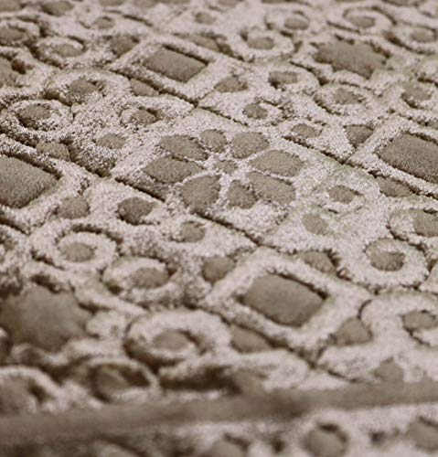 Modefa Velvet Prayer Rug with Prayer Beads Turkish Janamaz Sajadah Floral Stamp Luxury Plush (Mink) - color: Mink