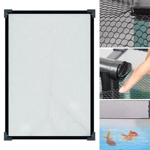 Aquarium Screen Top Cover Protective Net Anti Jumping Tear Resistant Aquarium Screen Top Cover DIY Kit Fish Guard Easy to Use, 60cmx45cm
