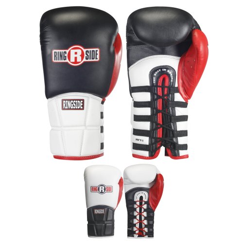 Ringside Lace IMF Tech Boxing Training Sparring Gloves - color: White, size: 16-Ounce
