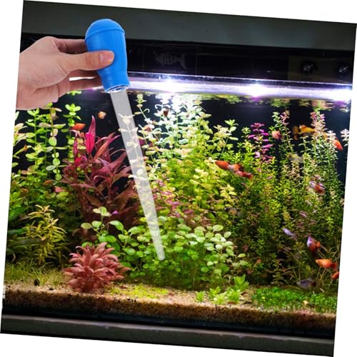 Manual Aquarium Suction Extender Fish Tank Tool with Pipette for Tank Maintenance