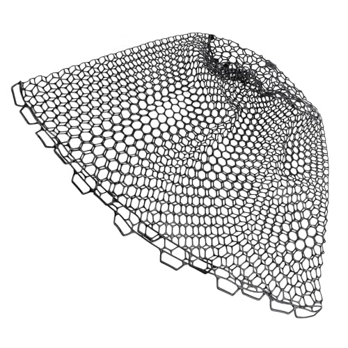 Fishing Net Replacement, 31.1in PVC Mesh Depth Fishing Landing Net with Large Object Head Design for Freshwater Saltwater