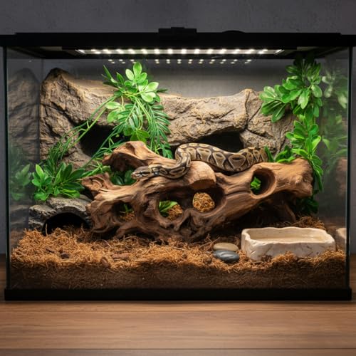emours Porous Natural Driftwood for Aquarium, Aquascaping Driftwood with Holes, Hand-Selected Tunnels & Hideouts, Aquascaping Hardscape, Terrarium Reptile Décor, No Paint or Resin (16-20" (40-50 cm)) - size: 16-20" (40-50 cm)