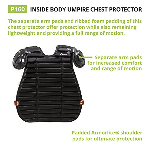 Champion Sports Umpire Inside Body Protector - Umpire Chest Protector for Baseball/Softball Officials - Padded Umpire Inside Body Protector For Adults