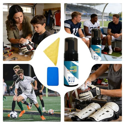 Soccer Glove Cleaner 100ml Fitness Care Odor Remover Foam | Boxing Gear Freshener for Shoes Work Boots Clothing Helmet Pads Yoga Mats Hockey Baseball Football