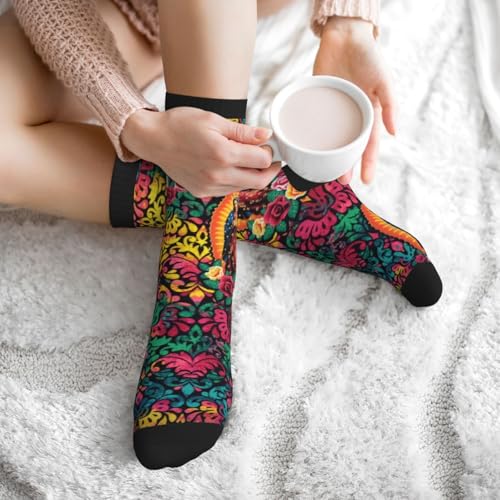 Cute Goldendoodle Unisex Funny Novelty Socks, Funky Crazy Cool Crew Dress Socks - color: Virgin Mary Religious