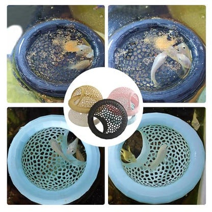 Floating Betta Hammock and Shrimp Feeder, Cave and Hammock, Small Fish Feeding Ring & Resting Spot, Fish Tank Accessories (Yellow) - color: Yellow