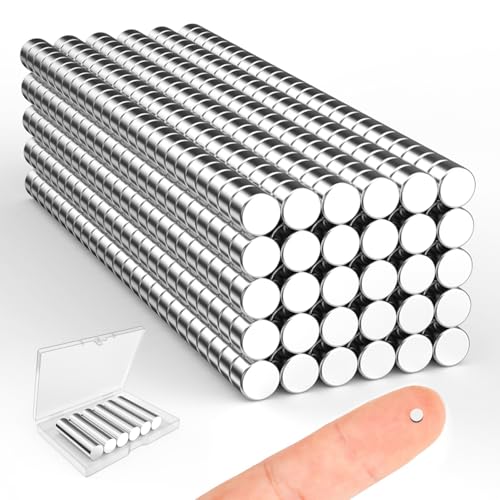 Mini Magnets, Caturledas 600 Pack 3x2 mm Small Round Magnetic Rare Earth Neodymium Fridge Magnet for Home Kitchen Office School 3D Printing Industrial Scientific Purpose, Silver - size: 3x2 mm