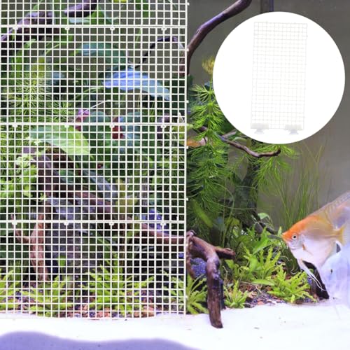 4pcs Aquarium Divider Fish Tank Grid Divider Tray Egg Crate Bottom Divider Board with 4Pcs Sucker Clips Aquarium Supplies