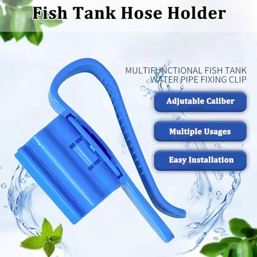 Fish Tank Hose Clamp, 6Pcs Aquarium Hose Holder, Aquarium Air Tube Holder, Multi-Functional Water Pipe Hose Holder with Adjustable Clamp for 0.31""-0.62"" Dia Aquarium Air Pump Accessories