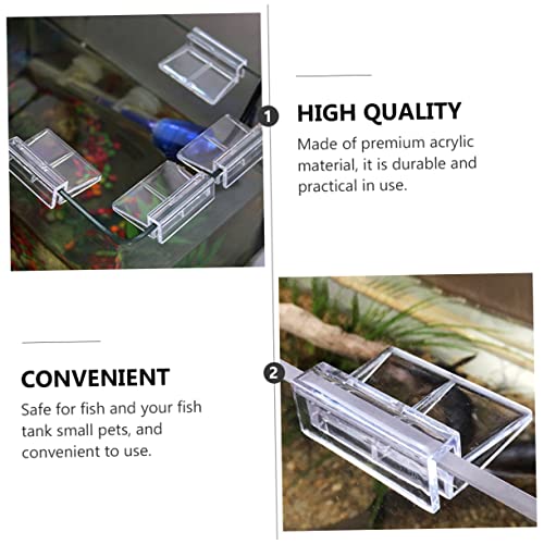 BESPORTBLE 10pcs Acrylic Support Brackets for Fish Tanks Easy Install Clips for Glass Lightweight and Stable Aquarium Cover Frame