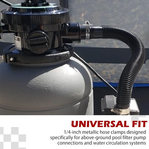 4 Pcs 1-1/4" Stainless Steel Hose Clamps with Thumb Screw for Pool Hose PVC | For Pool Hose Clamp PVC Tubing Dust Collection Pipe Clamp Worm Gear Clamp