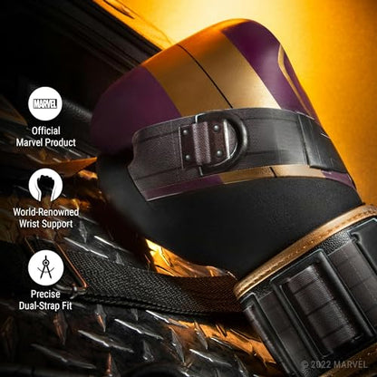 Hayabusa Marvel Hero Elite Boxing Gloves | Sparring and Training, Muay Thai Kickboxing, Fight Ready, Licensed Design, Padded Knuckle, 10oz 12oz 16oz, Men and Women - color: Batroc, size: 12oz