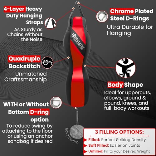 Outslayer Body Bag Grappling Dummy 100lbs - color: Custom, style: Unfilled