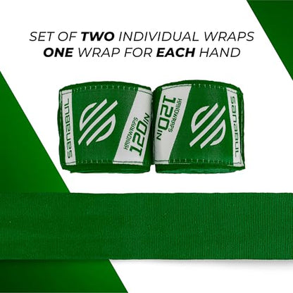 Sanabul Elastic 120 inch Boxing Hand Wraps Kickboxing Handwraps for Boxing Gloves for Men, Women, and Kids Muay Thai MMA Hand Wraps
