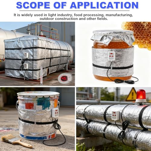 200l/1000l Ibc Barrel Heating Blanket, Intelligent Temperature Control Ibc Barrel Heating Jacket,With Digital Display,Adjustable Temperature,Suitable For Ibc Plastic Tanks,Pipes,110v/220v 1000L - size: 1000L