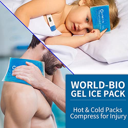 Soft Cold Packs for Injuries Reusable 4 Pack, Hot and Cold Gel Pack for Headaches, Joint Pain Relief, Comfort Ice Gel Pack Flexible Therapy on Neck, Ankle, Knee, Leg, Shoulder, Elbow, Wrist, Feet - color: 5.5" X 5.1" - 4 Ice Packs
