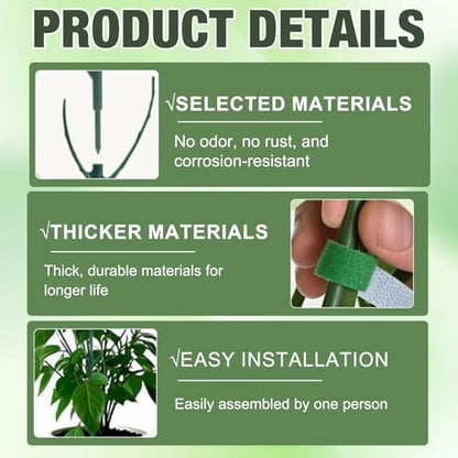 10 Pack Stackable Monstera Plant Support, Climbing Plant Support Structures, Garden Plant Support Stakes for Indoor Outdoor Plants, Plant Holder Stick Moss Pole for Support Tall Potted Plants