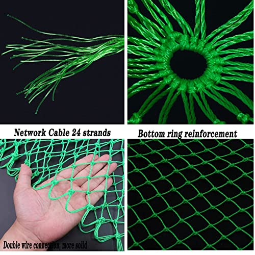 Fishing Net Replacement Net Fish Landing Net Foldable Fishing Replacement Net Freshwater Saltwater