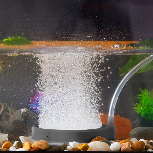 Rise Torrent 5.9 Inch Nano Air Stone with Case - Silent High Oxygen Bubbler for Aquariums, Fish Tanks & Hydroponic Systems, Black Small Bubble Diffuser Accessories (No Air Pump and Air Tube) - color: Black, size: 5.9"