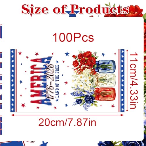 Rakuto 250 Anniversary Napkins Decorations - 100 Pcs America 1976-2026 Red White and Blue Napkins Decorations, 4th of July 250th Anniversary Party Paper Supplies for USA 250th Birthday - style: 250 Anniversary
