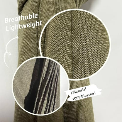 Harewom Muslim Hijab for Women Soft Stretch Headscarf Large Plain Turban Wrap Shawl Head Wrap for Everyday Wear - color: Army Green Hijab Headscarf