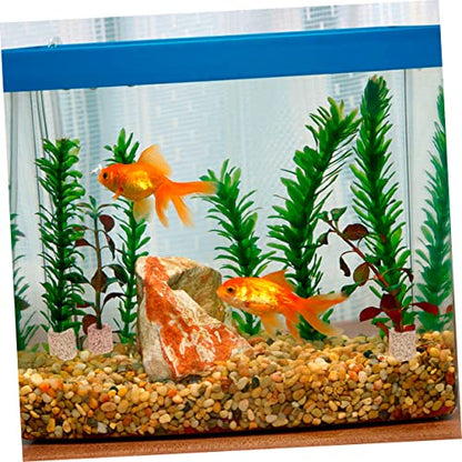 12Pcs Pottery Fixed Rings for Aquarium Plants Durable Lightweight Water Plant Holder for Fish Tank Decoration for Aquatic Plant Fixing and Fish Shelter