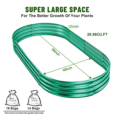 Land Guard 8×4×1 ft Green Raised Garden Bed, Garden Raised Bed, Above Ground Flower Bed for Vegetables, Flowers, Herbs（Green）… - color: 3-green, size: 8×4×1ft(1pcs）