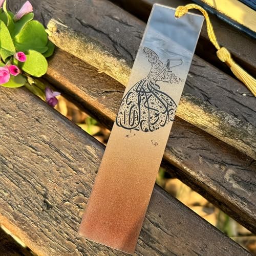 Quran Bookmark 6 Pack Acrylic, Islamic Muslim Bookmarks Gifts with Tassel