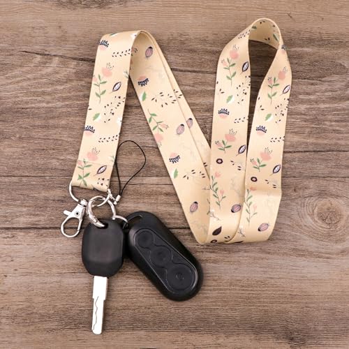 Lanyard with ID Badge Holder Retractable Badge Clip Cute Lanyards for ID Badges Keychain for Key Card Women Girls School Teacher Nurse Work - color: Flower
