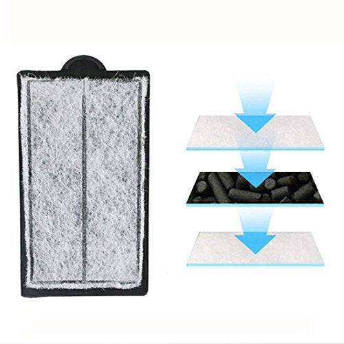 4pcs Aquarium Waterfall Reptiles Turtle Filter Cartridges Replacement Waterfall Filter only Ultra-Activated Carbon with Whisper Technology (4pcs Filter Cartridges)