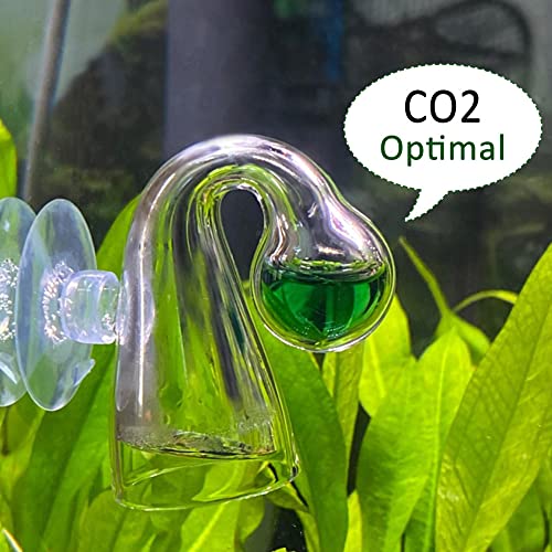 Co2 Drop Checker, Quickest Most Accurate Easiest to Use Glass Co2 Drop Checker for Aquarium Fish Tank with Solution (CO2 Checker with Solution) - color: CO2 Checker with Solution
