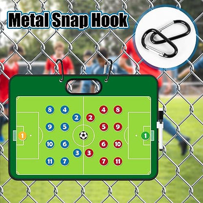 Torlam Magnetic Dry Erase Coach Board, Baseball, Soccer, Football, Basketball Coaching Clipboard - style: Soccer