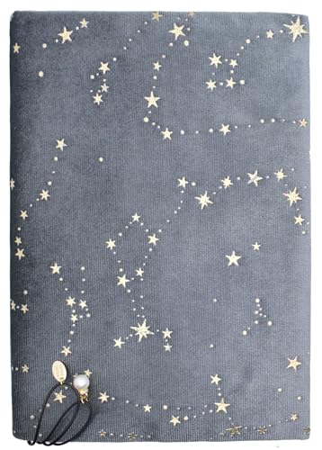 BLBMH A5 Fabric Book Cover for Paperback Journal Notebook - Velvet Grey - color: Velvet Grey, size: 8.3in