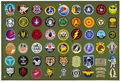 Tactical Patch Display Panel Holder Board for Military Army Combat Morale Uniform Hook and Loop Emblems, 24 Inches x 36 Inches (Medium), No Patches Included - color: Green, Medium