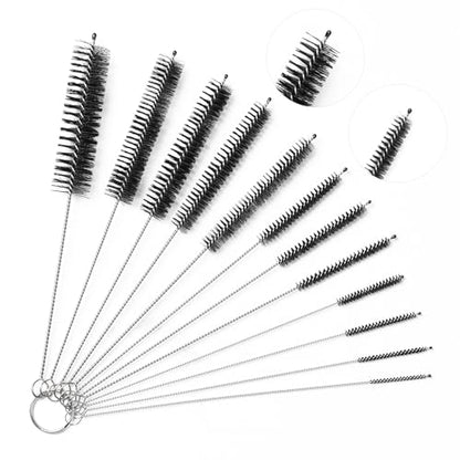 Straw Cleaner Brushes Sets, 24 Pieces Aquarium Filter Brushes, Length 8.26 Inch Stainless Steel Nylon Pipe Brush, Different Width Sizes Water Pipe Brush