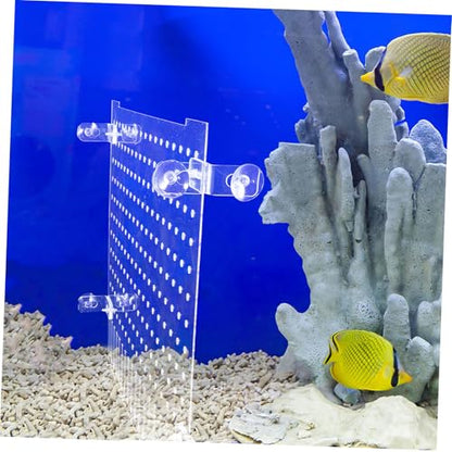 TOYANDONA Transparent Acrylic Fish Tank Divider Easy Install Aquarium Isolation Board for Fish Separation and Shrimp Breeding Includes Suction Cups
