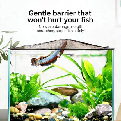 Magnetic Aquarium Anti-Jumping Mesh Net, Aquarium Lid Fish Tank Top Cover Hood Jump Cover Adjustable DIY Mesh Lid(150cm x 50cm) - size: 150cm x 50cm